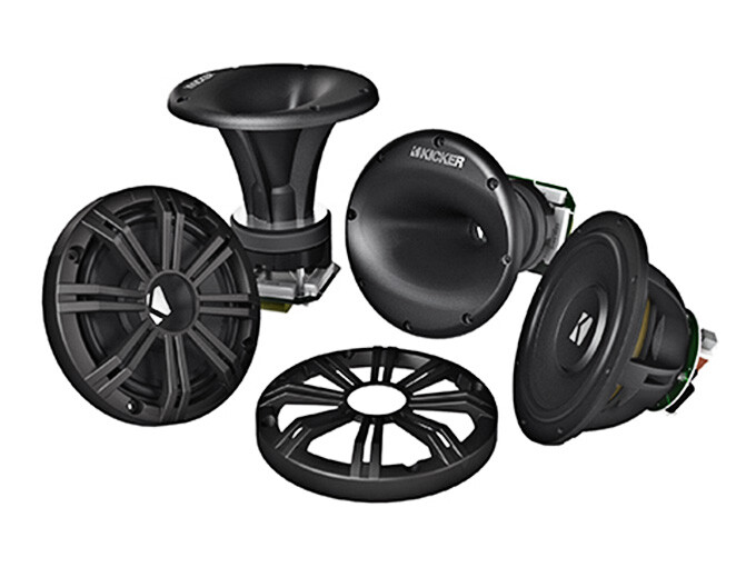 Пара динамиков Kicker 65 мощностью 400 Вт для вейкборда Marine Component Рупорные твитеры