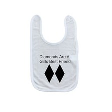 Diamonds Are A Girls Best Friend Baby Bib - Laughing Giraffe Baby Bib - One Size