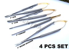 Dental Castroviejo Needle Holder Plier Forcep 7" Eye Micro Set