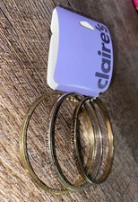 Claire  s Mix Metal Bff Best Friends Bangle Bracelets Jewelry Set Nwt