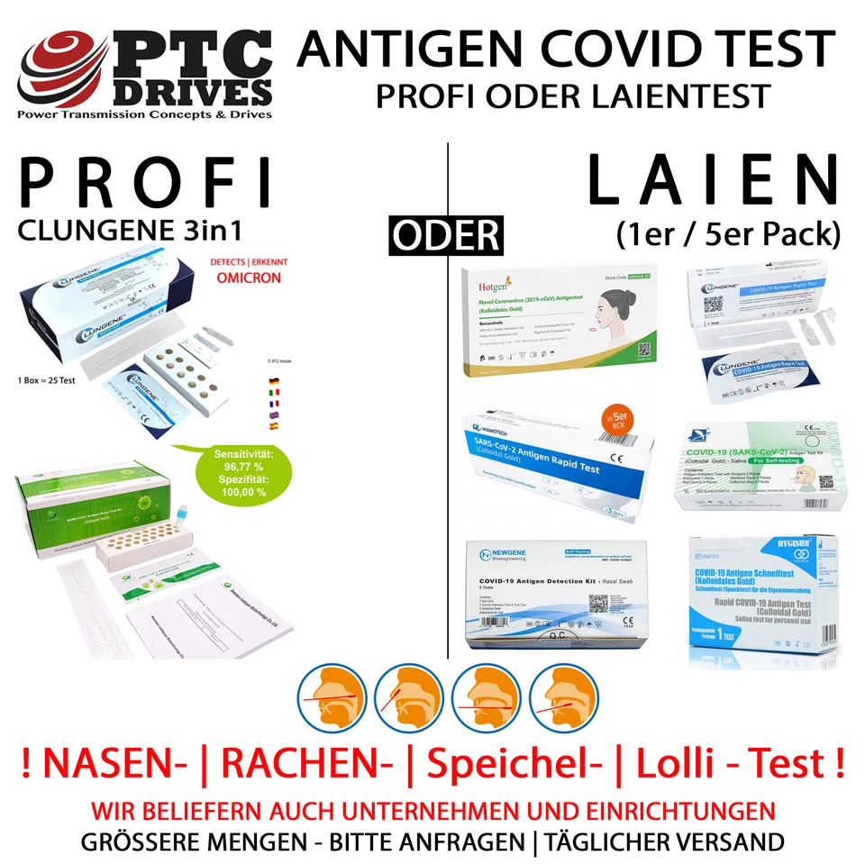 HOTGEN Corona-Schnelltest Selbsttest Laientest - Mega - Auswahl - Covid-19- Top!!