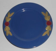 Vintage Coors Pottery Rosebud Blue 6'' Plate #1