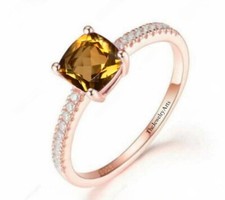 Yellow Topaz Ring 925 Sterling Silver Ring Golden Topaz Ring Promise Ring