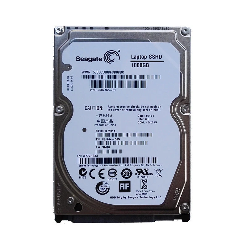 Seagate Laptop SSHD 1TB ST1000LM014 8GB NAND Flash 2.5" Solid Sata Hybrid Drive - Image 3 of 4