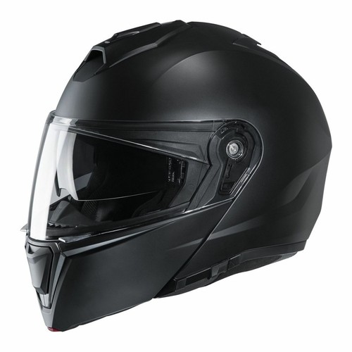 HJC I90 Flip Front Motorcycle Motorbike Helmet - Matt Black - Picture 3 of 3