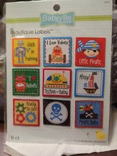 Babyville Boutique Labels Applique, Robots, Pirates Diaper Cover.