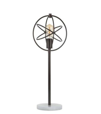   JONATHAN Y Atomic Caged 26.5 in. Edison Bulb Modern LED Table Lamp Bronze