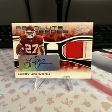 2006 Larry Johnson Playoff Absolute Memorabilia Heroes 39/100 Auto Chiefs READ