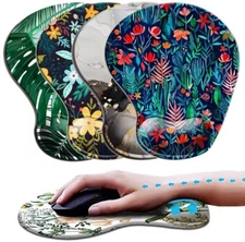 Ergonomic Mouse Pad Soft Gel Wrist Support & Non Slip PU Base Colorful Design