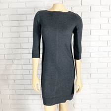 Ann Taylor Gray Sweater Dress With Black Paneling - Size XS