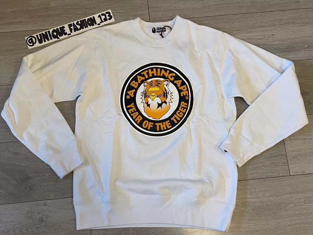 White top bape crewneck