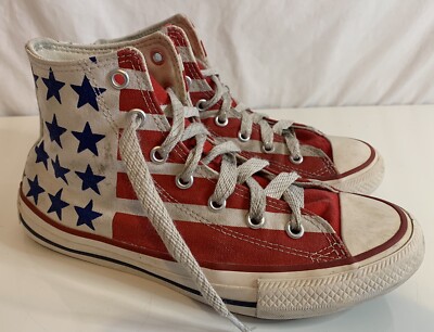 Converse All Star Chuck Taylor High Tops American Flag Junior Size Kids 