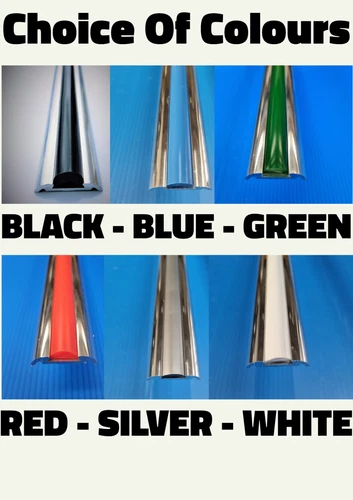 Aluminium Herzim Rub Rail with Insert  Caravan Horsebox Devon Edge 1" End Caps