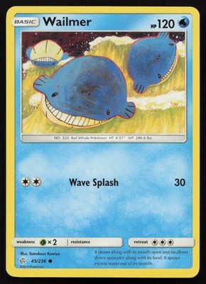 Wailmer Common SM - Cosmic Eclipse 45/236 NM