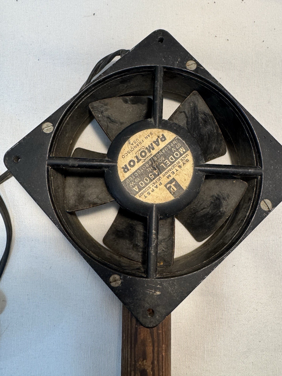 VTG PAMOTOR Model 4500A System Papst 117V 50/60Hz 19W Germany, San Francisco USA