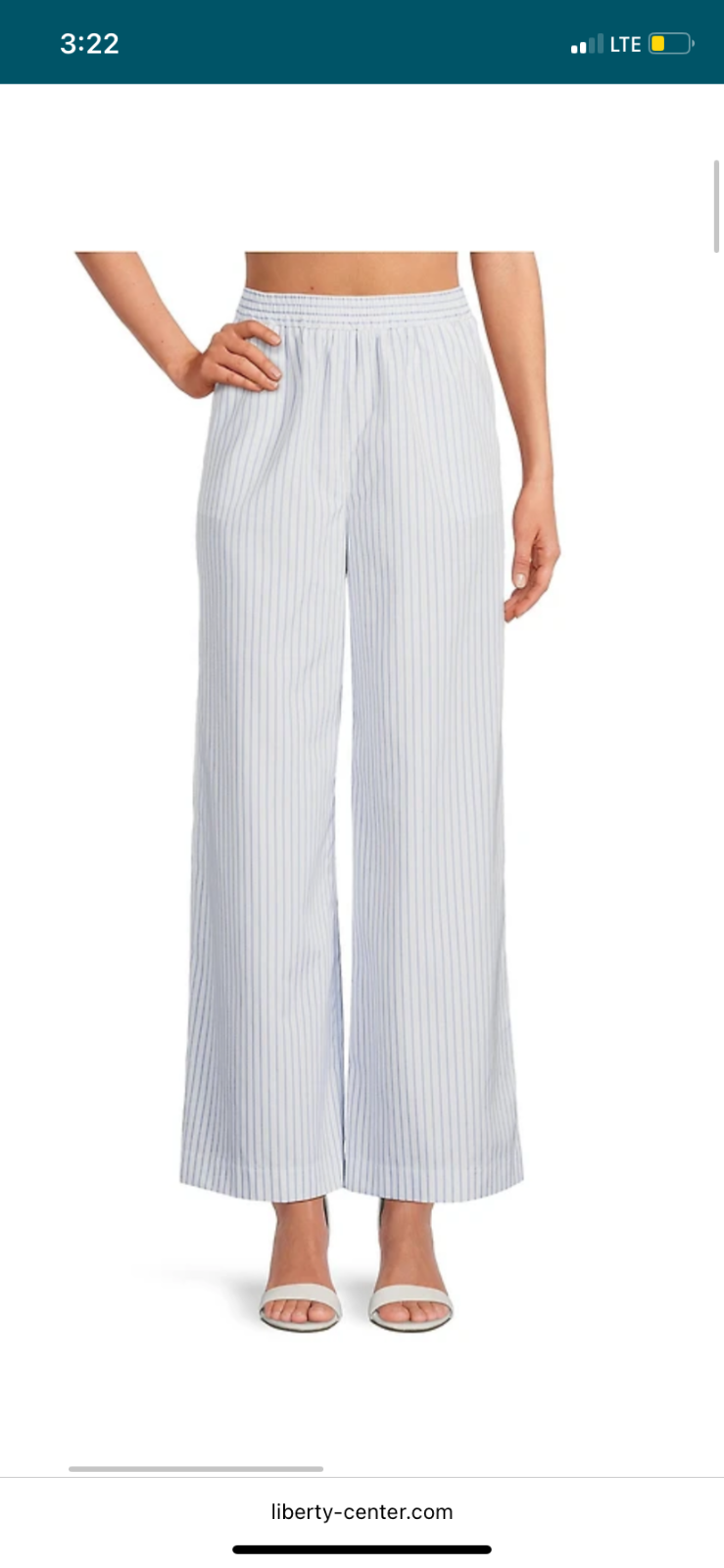Gianni Bini Coordinating Kourtney Pinstripe Flat Front Pant - SIZE 4