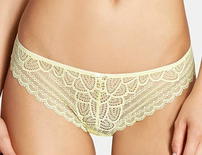 Nuevo Lote de 2 Tanga Chantelle Merci 1749 Encaje Panty Nuevo Con Etiquetas Amarillo Nuevo Sin Etiquetas Verde S Foto 2 de 4