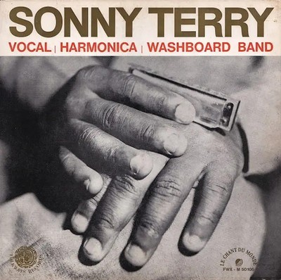 Sonny Terry Vocal, Harmonica And Washboard Band Folkways Records Vinyl LP