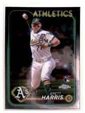 2024 Topps Chrome Update Brett Harris RC Oakland Athletics #USC183