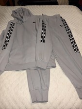 Puma Tracksuit Mens Gray Authentic 2 Piece Set Sweatsuit Hoodie Pants Size XL