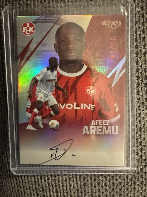 Ultimate Dropz FCK Afeez Aremu /14 On Card Autogramm Selten