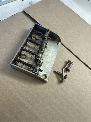 Original Vintage Gibson Mid 1970s Grabber Bass Guitar Bridge w/ Screws Parts