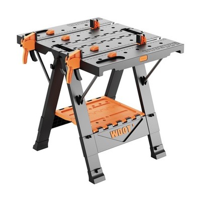 2-in-1 Folding Work Bench & Sawhorse, Easy Setup Portable Work Table, 31'' W x...