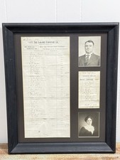 1901 Laramie WY Antique Receipt & Portrait Framed Display William McCune