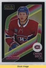 2023 O-Pee-Chee Platinum Retro Pack Wars Black Variant Owen Beck #R-67 READ 0h9s