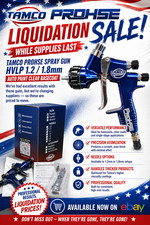 Tamco Prohse Spray Gun Hvlp 1.21.8mm Auto Paint Clear Basecoat 75 Off