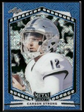 2022 Leaf Draft #P-CS1 Carson Strong Metal Portrait Prismatic Blue