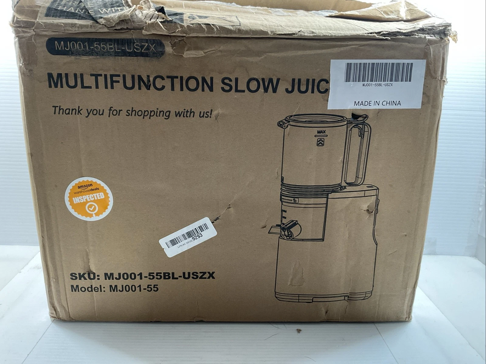 Slow Juicer Machine High Juice Yield for Fruits Vegetables Electric Open Box