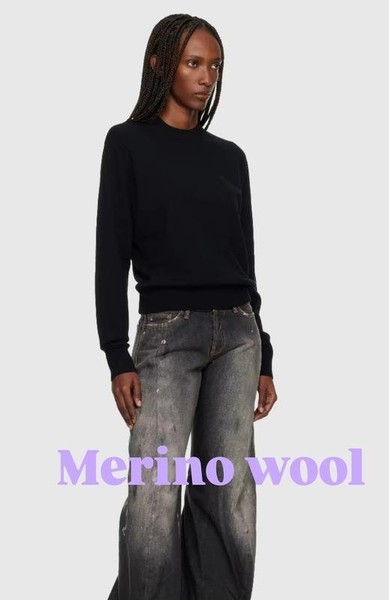 Women Acne Studios Sweater Black Wool 38