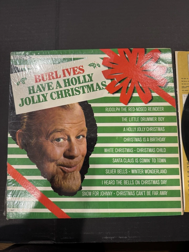 Burl Ives Have A Holly Jolly Christmas LP Vinyl MCA 15002 Stereo Half In Shrink - Image 2 of 4