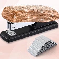 Bling Crystal Stapler Gift Sparkly Diamond Stapler for Desk Handmade Clay Rhines