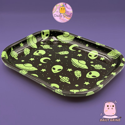 Alien UFO Mehrzweck Metall Tablett - 14x18cm - Schmuck/Kristalle/Wechsel Geschenk Teller
