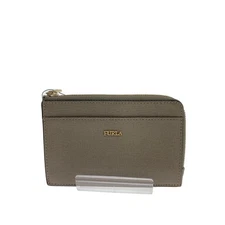 FURLA Coin Case Ladies Plain Beige Card Holder