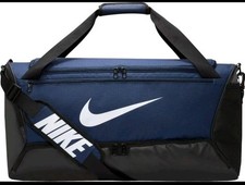 Nike BRASILIA 9.5 Gym Bag Training Duffle MEDIUM Blue/Black/White DH7710-481