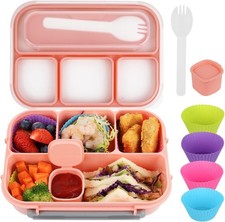 Bento Box for Kids, Lunch Box Kids, Lunch Containers for Adults,4 Compartment Le