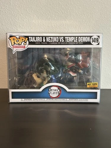 NEW! Demon Slayer Funko Moment 1419 Tanjiro & Nezuko Vs. Temple Demon Exclusive!