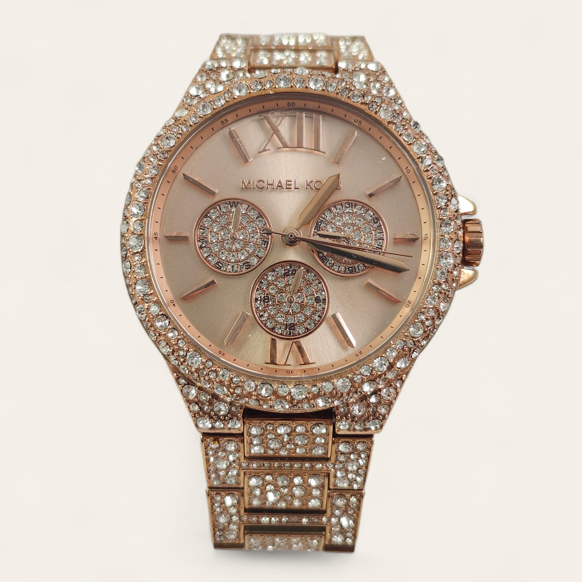 マイケルコース 腕時計 MK6961 Michael Kors Camille Oversized Pave Rose Gold Glitz Watch MK6961