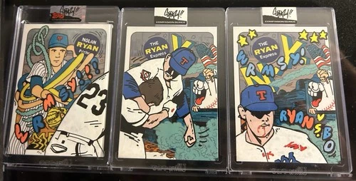 Nolan Ryan Topps Project 2020 ERMSY Companion Robin Ventura Fight 1/1 Auto