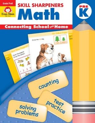 Skill Sharpeners Math Grade Pre-K Paperback Evan-Moor Educational