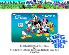 Chase Mickey  Friends Credit Card Skin SMART Sticker Wrap, Card Sticker Decal