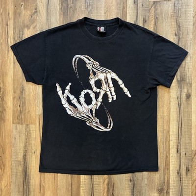 Vintage 2004 Korn Skeleton Bone Hand Tour Shirt Size Small Giant Tag Rare