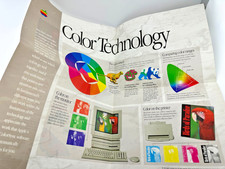 Apple Color Technology Poster 1994 ColorSync Macintosh Vintage Foldout Display