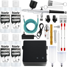 Airbrush Kit with Compressor, 55 PSI Non-Clogging Air Brush Painting Set with 4X