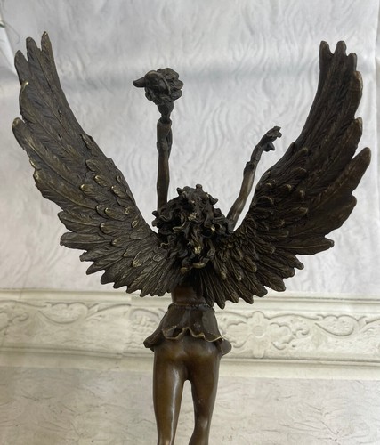 Sensual Bronze Marble Statue Nude Female Venus Moon Sculpture Classic Art Sale - Picture 8 of 10
