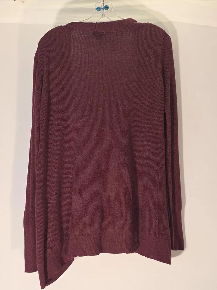 Cárdigan suéter A New Day granate frente abierto para mujer talla grande Foto 2 de 4