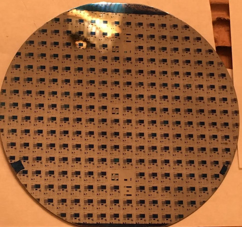 4" Sapphire / Gallium Nitride Wafer 1980s Silicon Wafer Rare CPU Chip